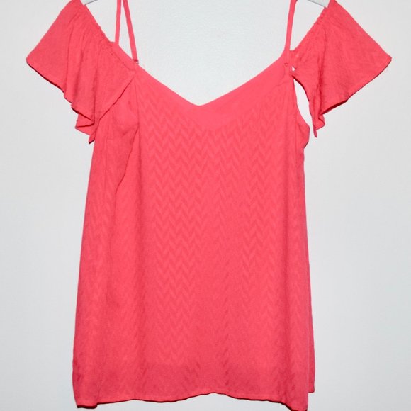 Candie's V-Neck Cold Shoulder Spaghetti Strap Top - XS - Picture 2 of 6